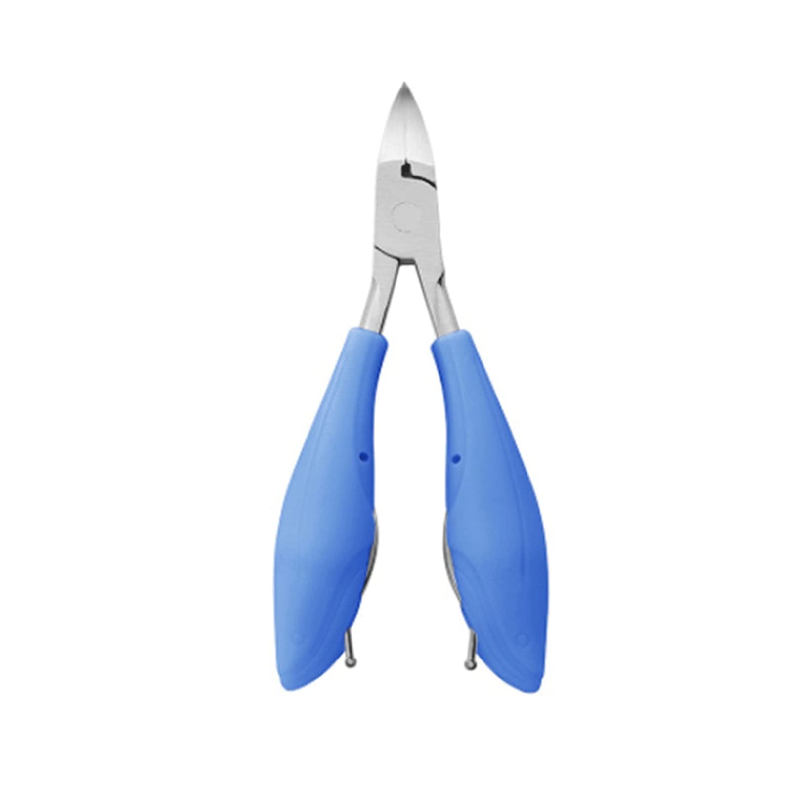 Tagliaunghie per pelle morta e sporco, tagliaunghie dei piedi, in acciaio inox, tronchesi per cuticole, manicure e pedicure (blu)
