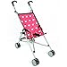 The New York Doll Collection Corazones Calesa Para Niños - Rosado Súper Lindo Muñeca PCochecito para Muchachas - Pliegues Para Almacenamiento - Encaja para 18 pulgadas / 46 cm