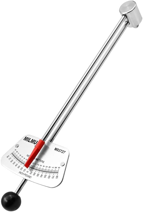 MILMUMU 1/4" Drive Beam Torque Wrench Precision Instrument-Compatible with SAE and MM Bicycle and Automotive Wrench -0-80 Inch-Pounds, 0-9 Newton Meters