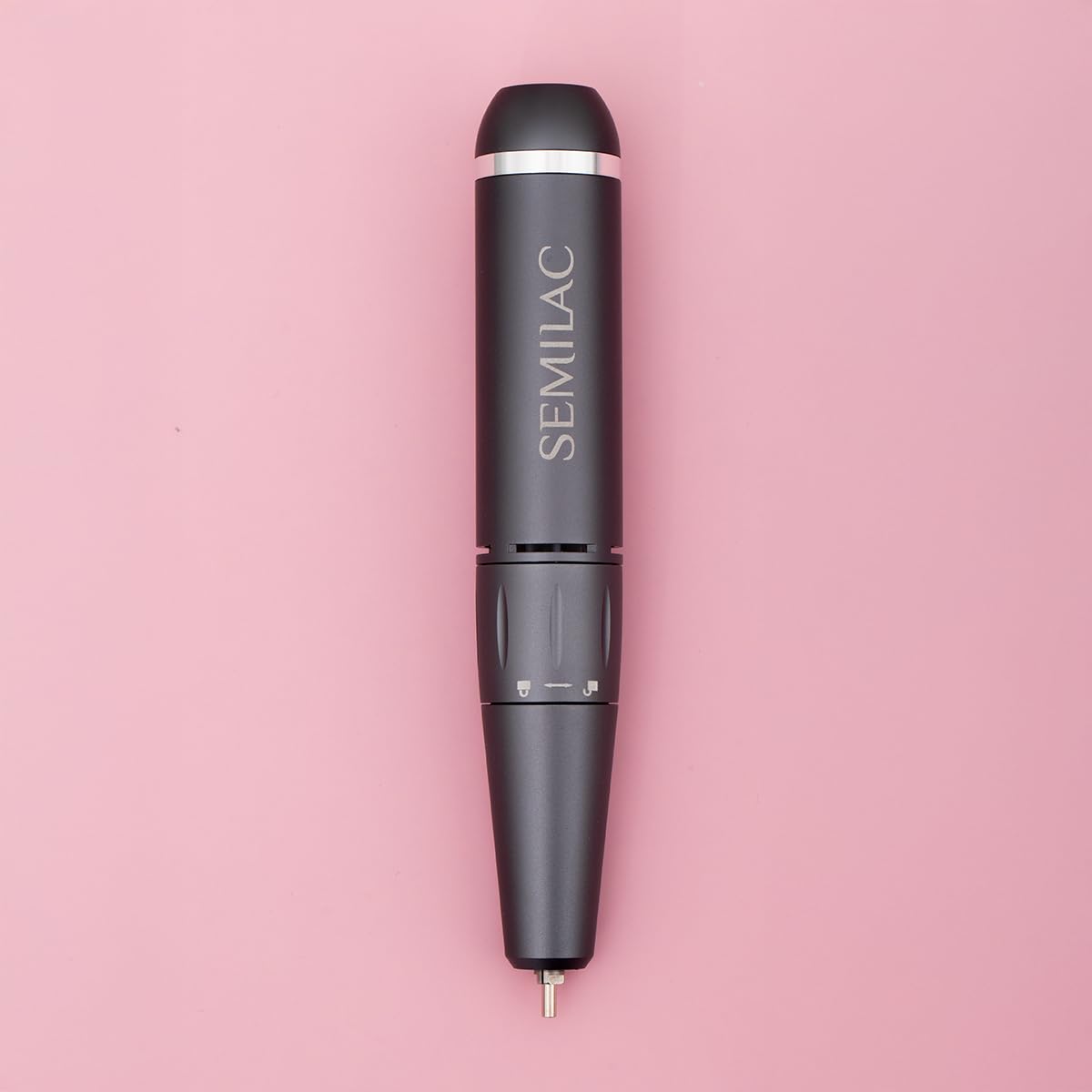 Semilac Fresa de uñas Mini Pen Black Edition – Lima de uñas eléctrica compacta 30.000 rpm, silenciosa y potente, carga USB, ideal para manicura y pedicura en casa