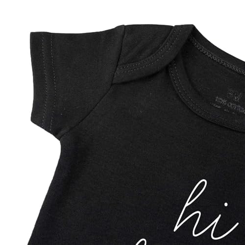 Image of Hi Daddy Bodysuit for Baby Hello Daddy Pregnancy Announcement for Husband I Love Daddys Baby Romper