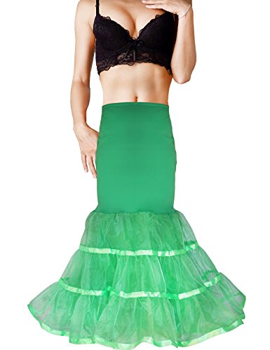 Image of Women Mermaid Petticoat Fishtail Underskirt Trumpet Crinoline for Mermaid Wedding Dress