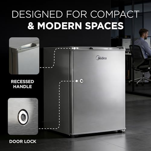 Image of Midea 50 L 1 Star Direct Cool Single Door Mini Ref (MDRD50D1HLSS)