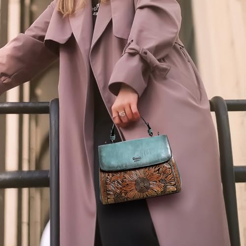 Image of EXOTIC Premium Vintage Embossed Floral Flap Desing Sling Bag For Women