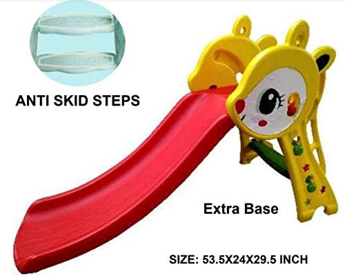 atnine rabbit foldable slide home and garden slider for kids-Plastic,Multi color(Pack of 1 set)