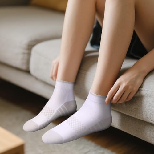 Womens Ankle Socks For Women, Wicking Cushioned Quarter Socks Performance Gym Golf Athletic Running Socks, 5 Pairs4
