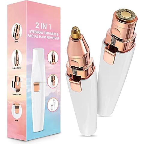 Recortadora de cejas eléctrica y recargable para mujeres con 2 accesorios Cover