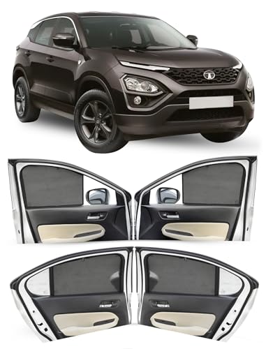 Image of Autofact Car Sunshades for Tata Harrier, UV Protection, Useful Car Accessories, Custom fit Sun Shades for Side Windows, Set of 6