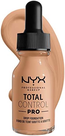 NYX PROFESSIONAL MAKEUP Total Control Pro Drop Foundation, Skin-True Buildable Coverage - Natural
