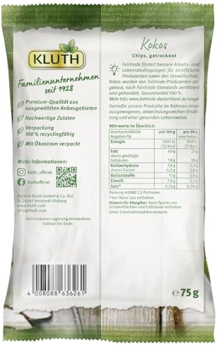 Kluth Kokos Chips 75 Gramm (1er Pack)