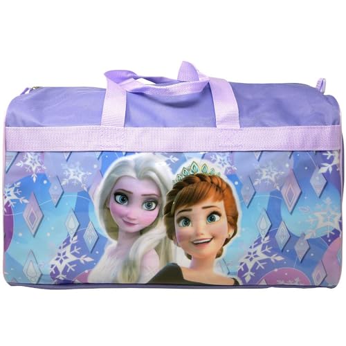 Disney Frozen Duffle Bag Set - Bundle with Frozen Duffle Bag, Stickers, More | Frozen Sleepover Set2