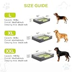 Extra Large Dog Bed, Orthopedic XL Washable Memory Foam Bed for Big Dogs Waterproof Pet Couch Sofa Bolster with Removable Cover, Non-Slip Bottom, Tennis Ball Toy, 42x30 - Image 4