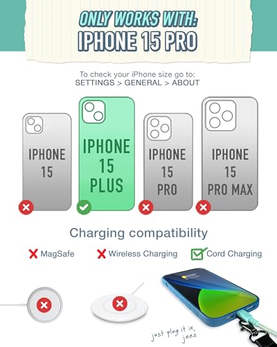 Image of Smartish iPhone 15 Plus Wallet Case with Crossbody Lanyard Strap - Wallet Slayer Vol. 1 - [Slim + Protective] Credit Card Holder with Universal Detachable Shoulder Neck Strap - Black Tie Affair