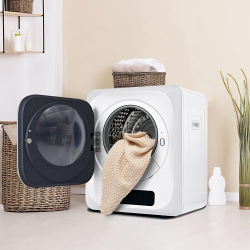 Secador de acero inoxidable con protección UV de gérmenes, capacidad de 4 kg, 850 W, 6 programas, montaje en pared, pantalla LED, 60 dB silencioso, moderno secador de aire para casa y apartamento