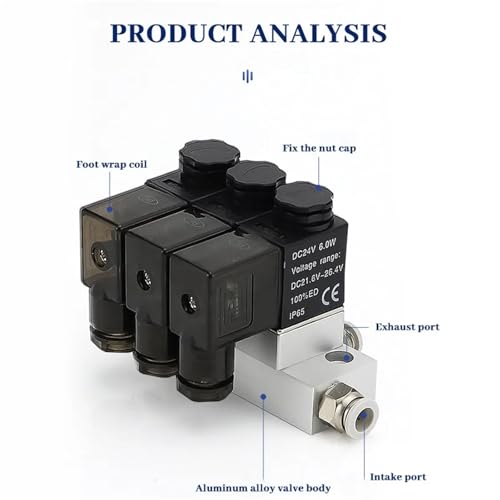 Électrovanne pneumatique normalement fermée 2 voies 2V025 DC24V 4mm - 4