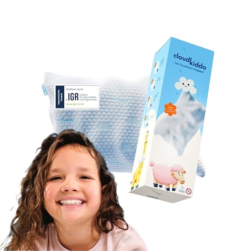Cloudpillo Memory Foam Pillow für Kinder Premium Schlafkissen 37 x 55 cm Ergonomisch Weiß Ideal für die Schlafbedürfnisse von Kindern