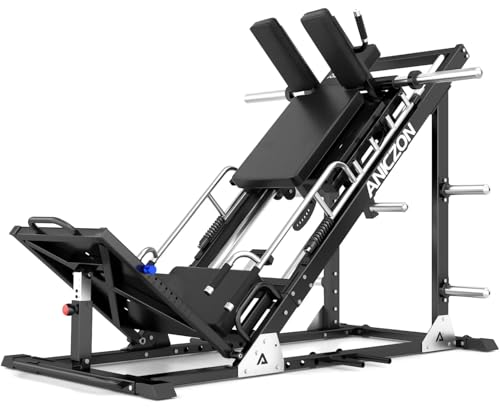 Image of Leg Press Hack Squat Machine Combo, Leg Exercise Machine, 45-Degree Lower Body Special with Weight Storage for Quads, Hamstring, Glutes, Calves, Home Gym Leg Day