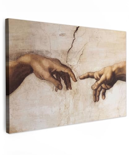 MuchoWow© Quadro Moderno Soggiorno 90x60 cm Decorazioni Da Parete Quadri Su Tela Da Salotto Grandi Foto Con Cornice Stampe Su Tela Camera Da LettoArte - Vintage - Michelangelo - Marrone