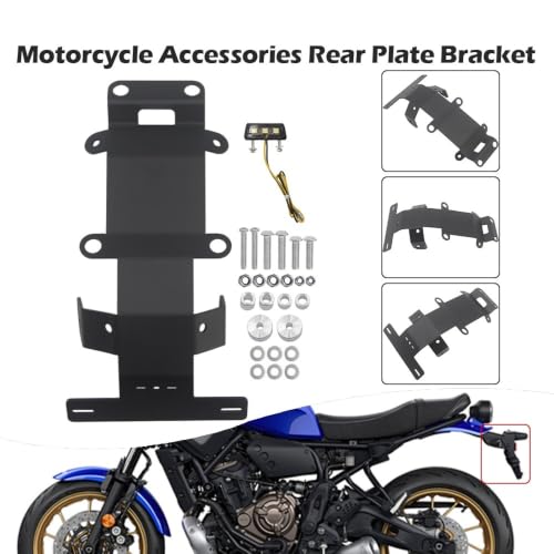 Support Plaque d'immatriculation XSR700 en Acier Premium Finition Noir Mat - 2
