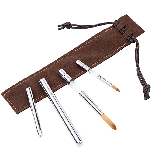 Falling In Art CT0273 Travel Brush Set- 2Pcs Synthetic Kolinsky Hair Round Portable Artist Paintbrushes cover
