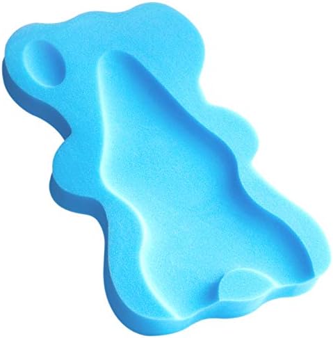 Infant Bath Sponge for Age 1-3Y Comfy Baby Bath Mat Skid Proof Newborn Bath Cushion (Blue)