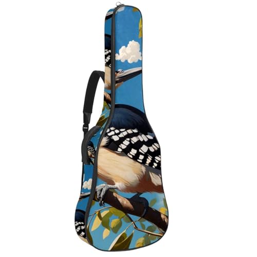 Étui guitare acoustique antichoc avec poches de rangement et éponge