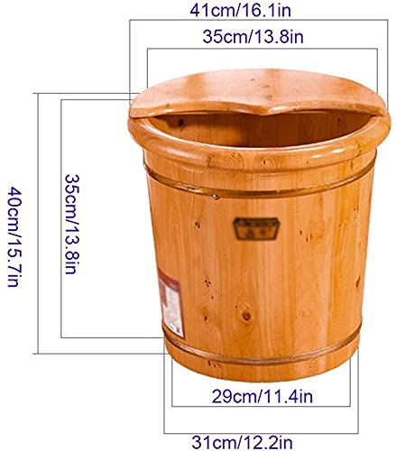Barril spa de pies de madera natural para pedicura miniatura 5
