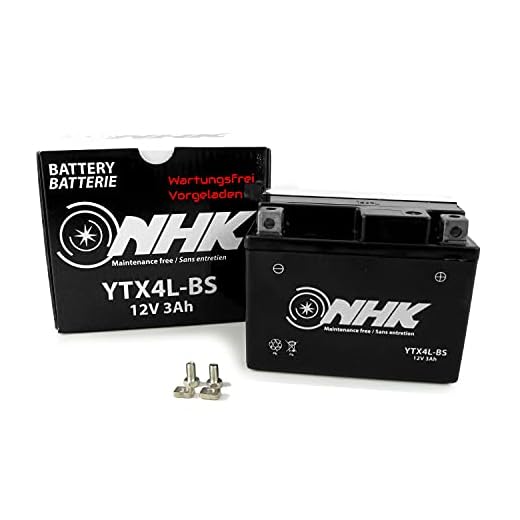 Underhållsfritt batteri 3 Ah kompatibelt med Peugeot Speedfight 2 50 LC Lufthansa (YTX4L-BS)