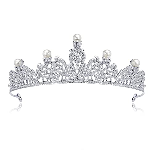 Tiara para niñas y accesorios de cabello para bodas con cristales brillantes