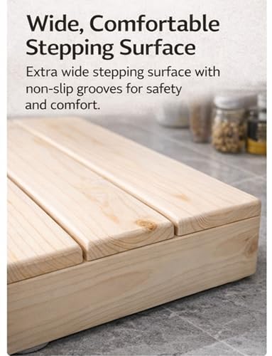 Taburete de madera maciza para exterior escalón resistente de pino para adultos 7