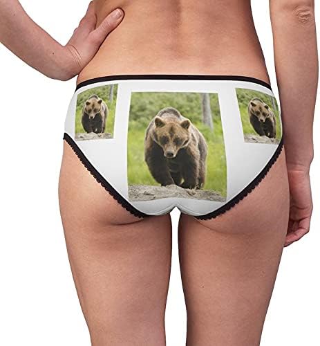 Grizzly Bear Panties, Grizzly Bear Underwear, Briefs, Cotton Briefs, Funny Underwear, Panties For Women