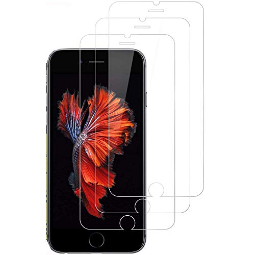 iGlobalmarket Displayschutzfolie für iPhone 6 / 6s, aus gehärtetem Glas, blasenfrei, hohe Auflösung, 9H Härte, Kratzfest