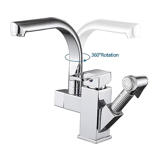 Robinet de cuisine rotatif pour simplifier la vaisselle en famille
