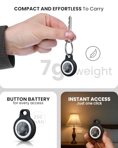 Image of Bluetooth Smart Tag Global Item Tracker with Apple Find My Support, 230mAh Button Battery, One-Click Search, Accurate Location, Bluetooth v5.0, Compact Portable Tracker- SF-G910