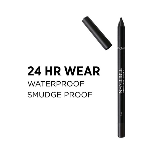 LOreal-Paris-Cosmetics-Infallible-Pro-Last-Waterproof-Pencil-Eyeliner-Black-0042-Ounce1-Count L'Oreal Paris Cosmetics Infallible Pro-Last Waterproof Pencil Eyeliner, Black, 0.042 Ounce,1 Count