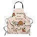 Showudesigns Schulschürze Kunst Malerei Backschürze für Kinder Teenager Mädchen Faultier Rosa Küche Kochen Backen Grillen Garten Koch Schürzen Lätzchen