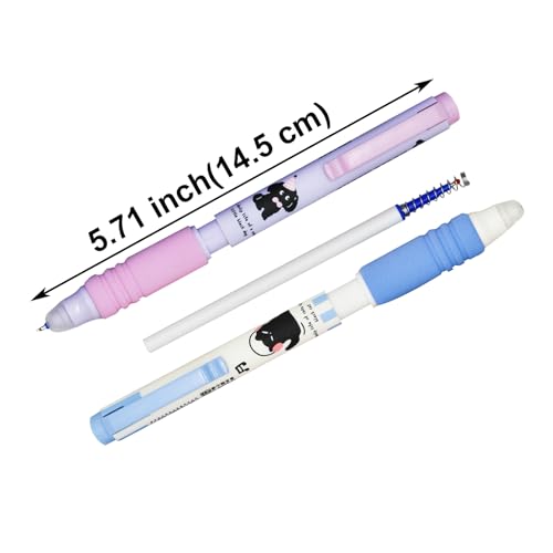 Maydahui 8 bolígrafos borrables tinta azul 0.5 mm miniatura 2