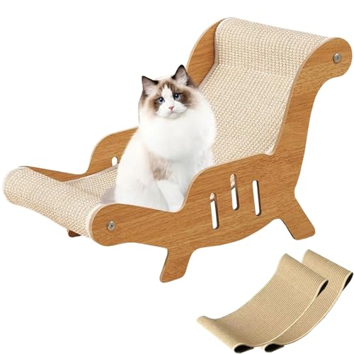 Hawfrides Cat Recliner Chair with Two Replacement Pads, 23.6” 2-in-1