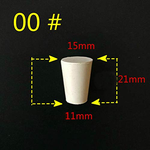 Miniatura 2 de Paquete de 20 tapones de goma sólida, tapón de goma de laboratorio blanco, tapón de tanque de tubería, tapón de sellado a presión, tapón de orificio