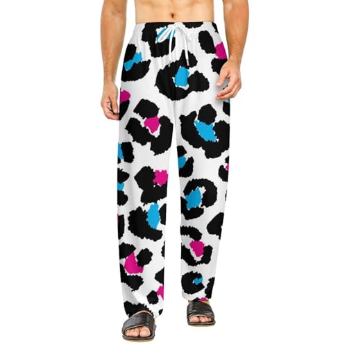 Bas de pyjama femme léopard rose long pour nuits confortables