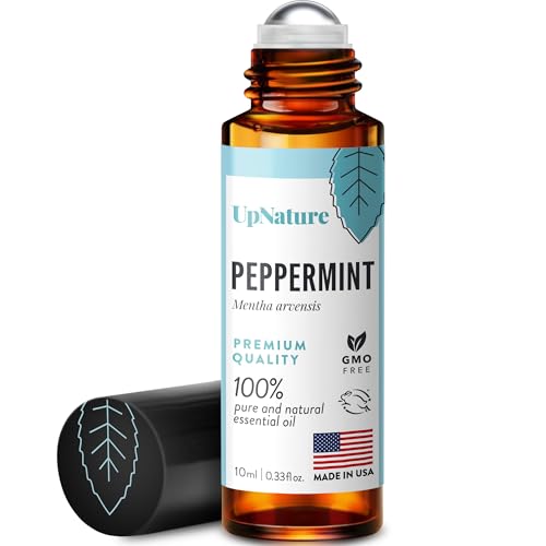 UpNature Peppermint Oil Roll On – 100% Natural Nausea & Morning Sickness Relief for Pregnant Women – Peppermint Essential Oil Pregnancy Must Haves Rollerball