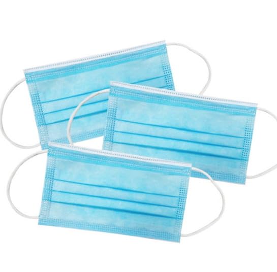 TUGS 3 Ply Disposable Face Mask with Elastic Ear Loops, Light Blue, Pack of 100-image-25