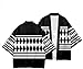 AudMsier 2021 Nowa gra ról Anime Cosplay bluza na co dzień dla mężczyzn pled czarny i biały diament wzór peleryna kostium Halloween koszula unisex, czarny, biały, M…