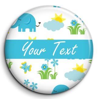 Image of Customized Button /Pin /Dot Badge Personalized for Wedding /Marriage /Birthday /Baby Shower /Party Celebrations Bride /Groom /Relatives /Kids (PB BS N 19)