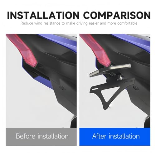 Support de plaque d'immatriculation moto arrière plug play sans modification - 3