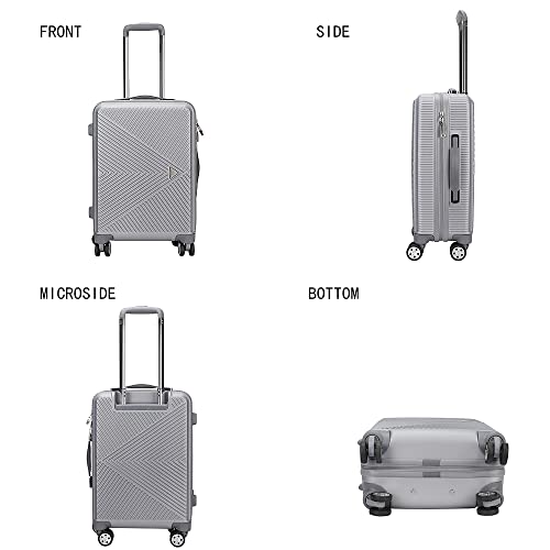 MKF Collection Luggage Set 4 Pieces, Fashion Travel Spinner Hardshell Lightweight 4 Wheels Suitcase4