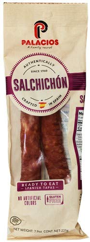 Palacios Auténtico salchichón español 7.9 oz, importado de España