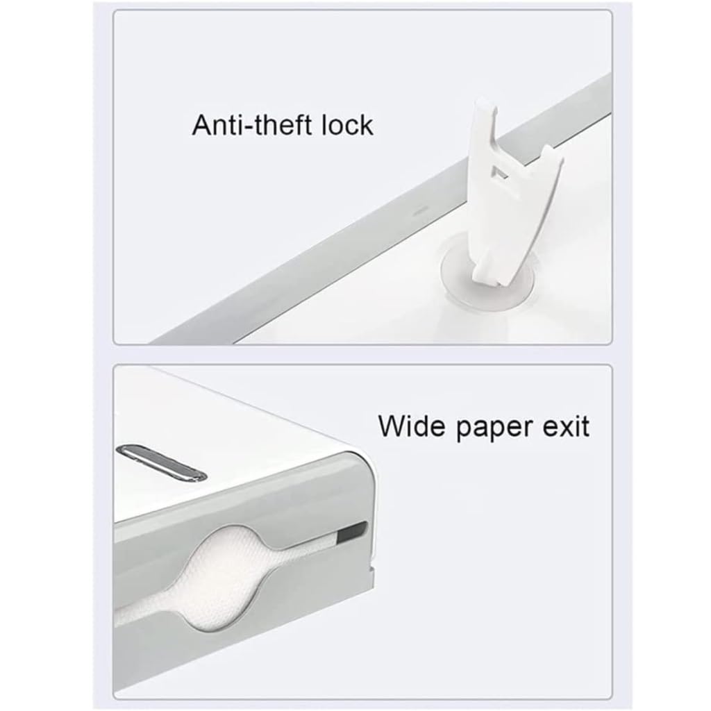 Funda para caja de pañuelos montada en la pared y elevador de toallas de papel, dispensador versátil para baño o cocina, elegante y fácil instalación, talla única