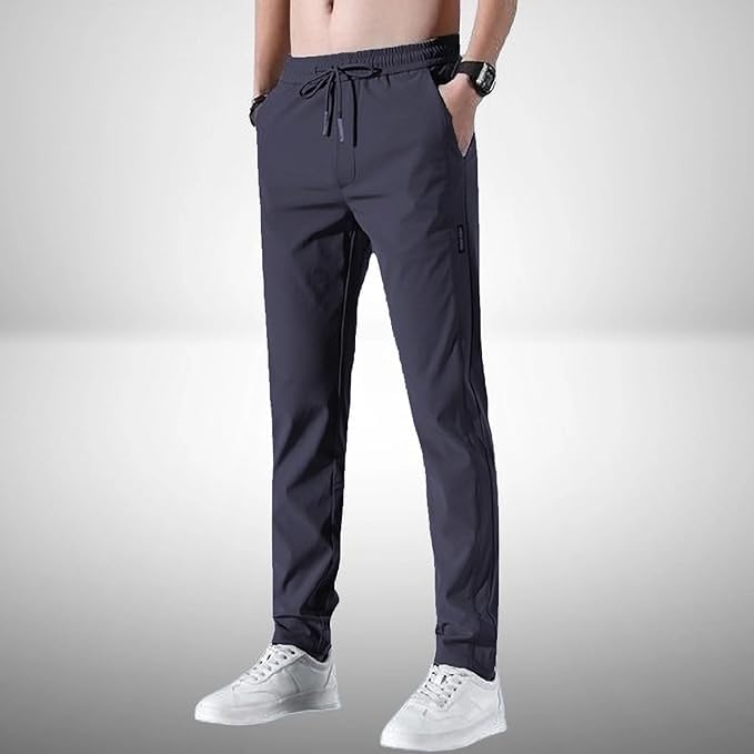Image of Men's Solid Jogger Pants with Pockets - Combo Pack of 2