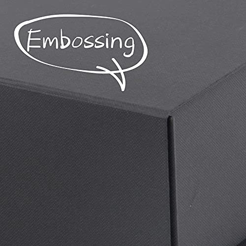 Image of Rsgift Empty gift box Small Black 9.7x7.2x3.3 Inch Gift Boxes with Lid Groomsmen Graduation decorative boxes with lids Halloween,Christmas,Valentine's Day,gifts for women